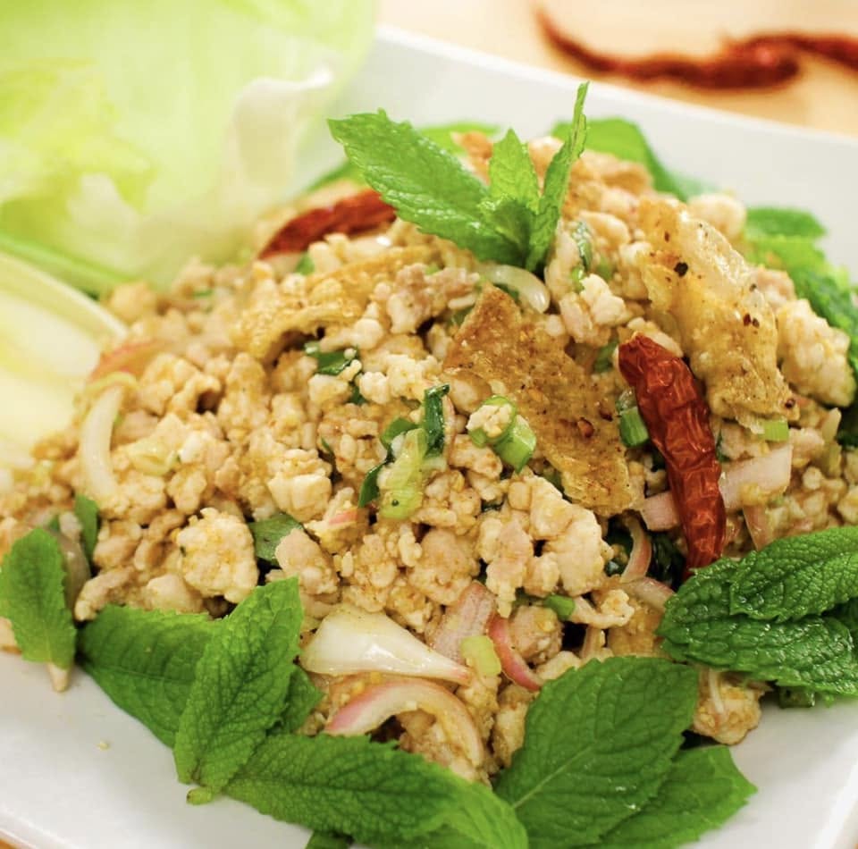Thai dish with fresh herbs